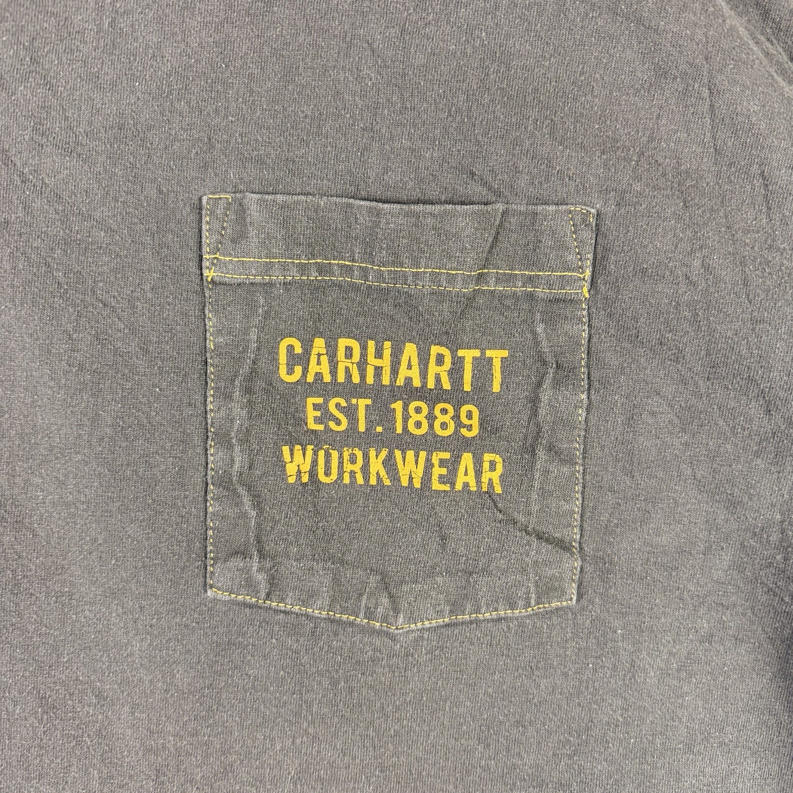 Carhartt T-Shirt Mens 2XL Original Fit Black Short Sleeve Pocket Tee 100% Cotton gallery