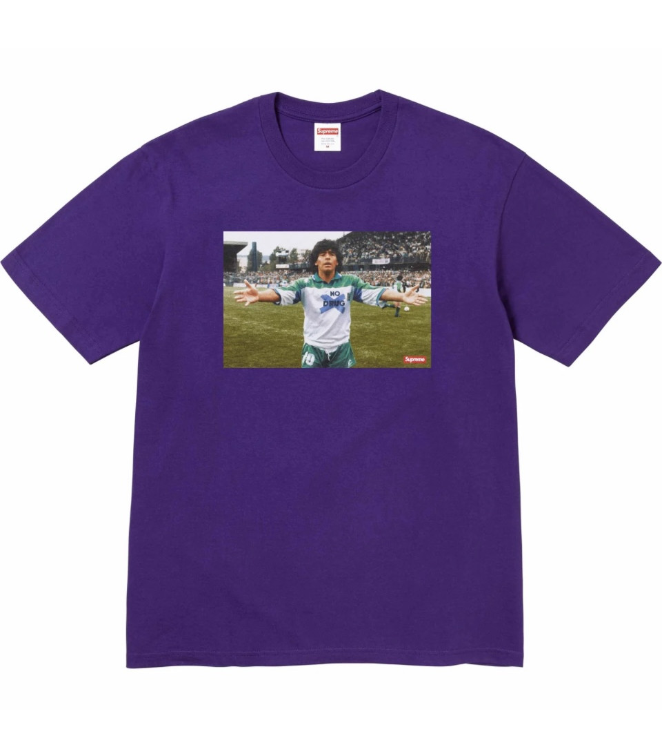 Supreme Maradona Tee Purple SS24T31 SIZE XL EXTRA LARGE gallery