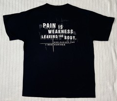 USMC Marines “Pain Is Weakness Leaving The Body” Black Mens LG 21” X 28” Shirt
