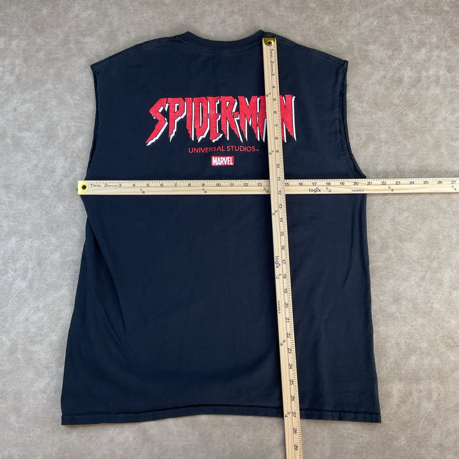 Spiderman T-Shirt Sz L Universal Studios Parks Marvel Graphic Tee Double Sided gallery