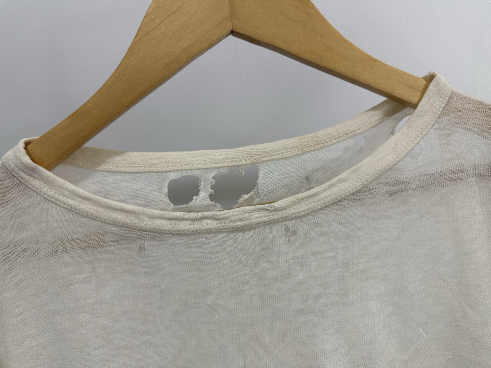 VTG 50s Zombie Super Thrashed Distressed Worn Boxy Cropped Soft Thin T-Shirt M gallery