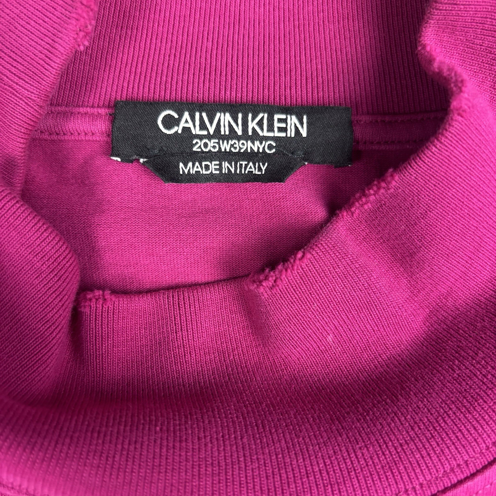 Calvin Klein 205W39NYC Mens Pink Logo Mock Neck Short Sleeve Cotton Knit XL gallery