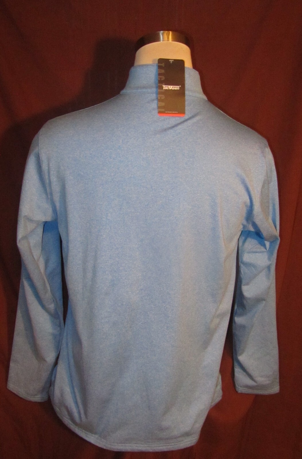 TACVASEN Mens 1/4-Zip Long-Sleeve Shirt, Blue, Polyester, Size L, New gallery
