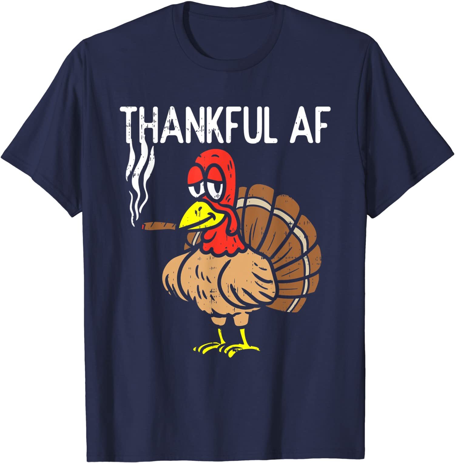 Thankful Af Turkey Smoking Weed Unisex T-Shirt