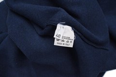 NWT CRUCIANI Solid Navy Blue Cotton Pique Knit Slim Fit S/S Shirt S (EU 48)
