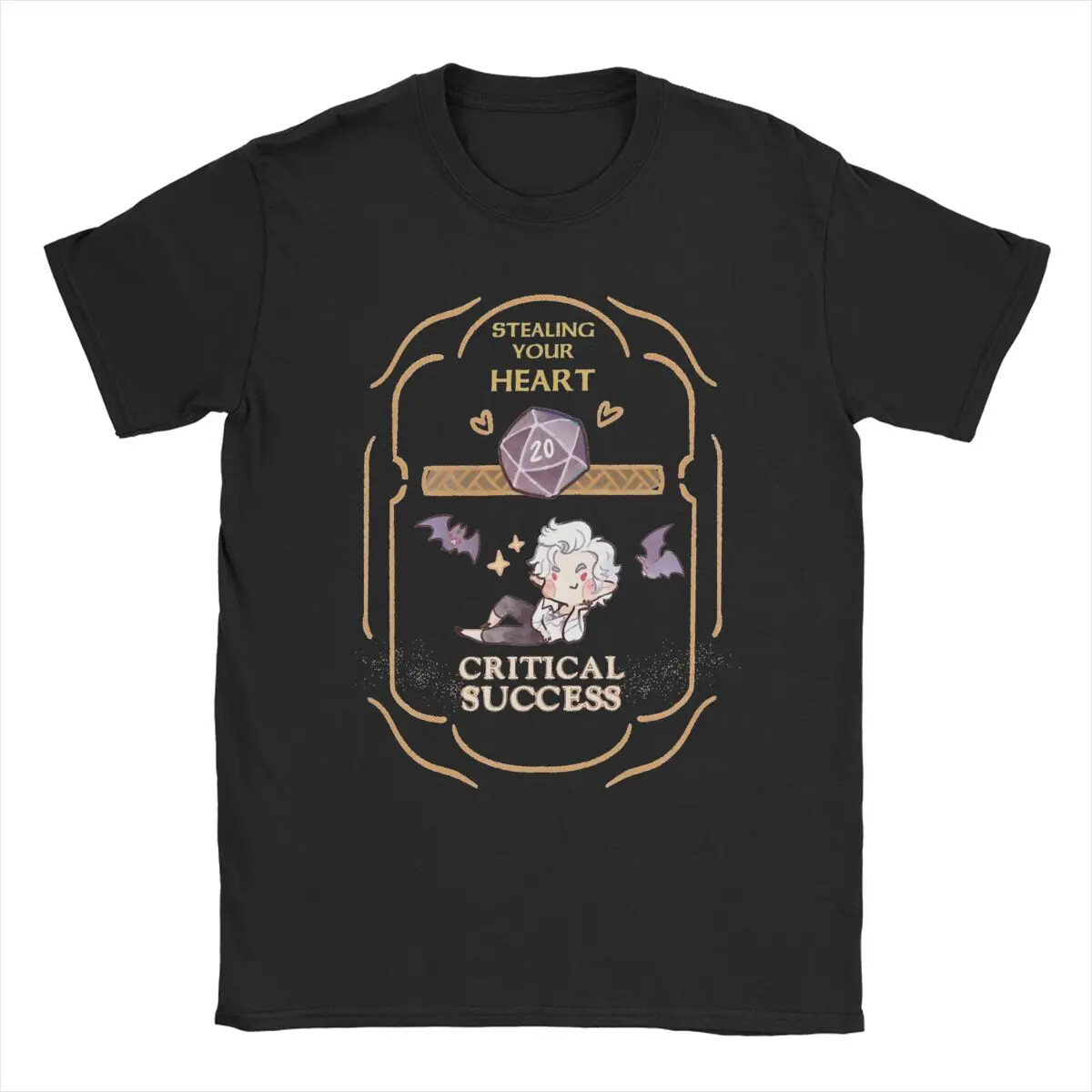 Critical Success Astarion Love BG3 Men T Shirts Game Vintage Tees Short Sleeve gallery