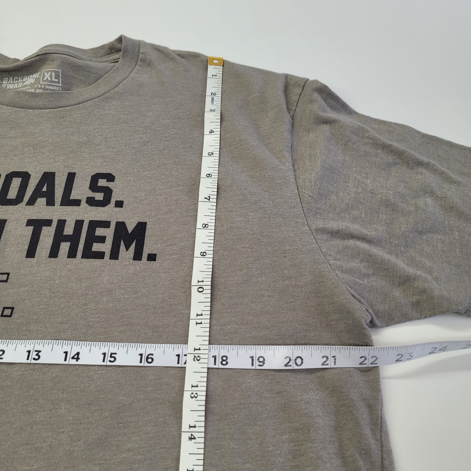 Backbone Swag Shirt Mens XL Grey Active Graphic Set Goals Crush Them Repeat gallery