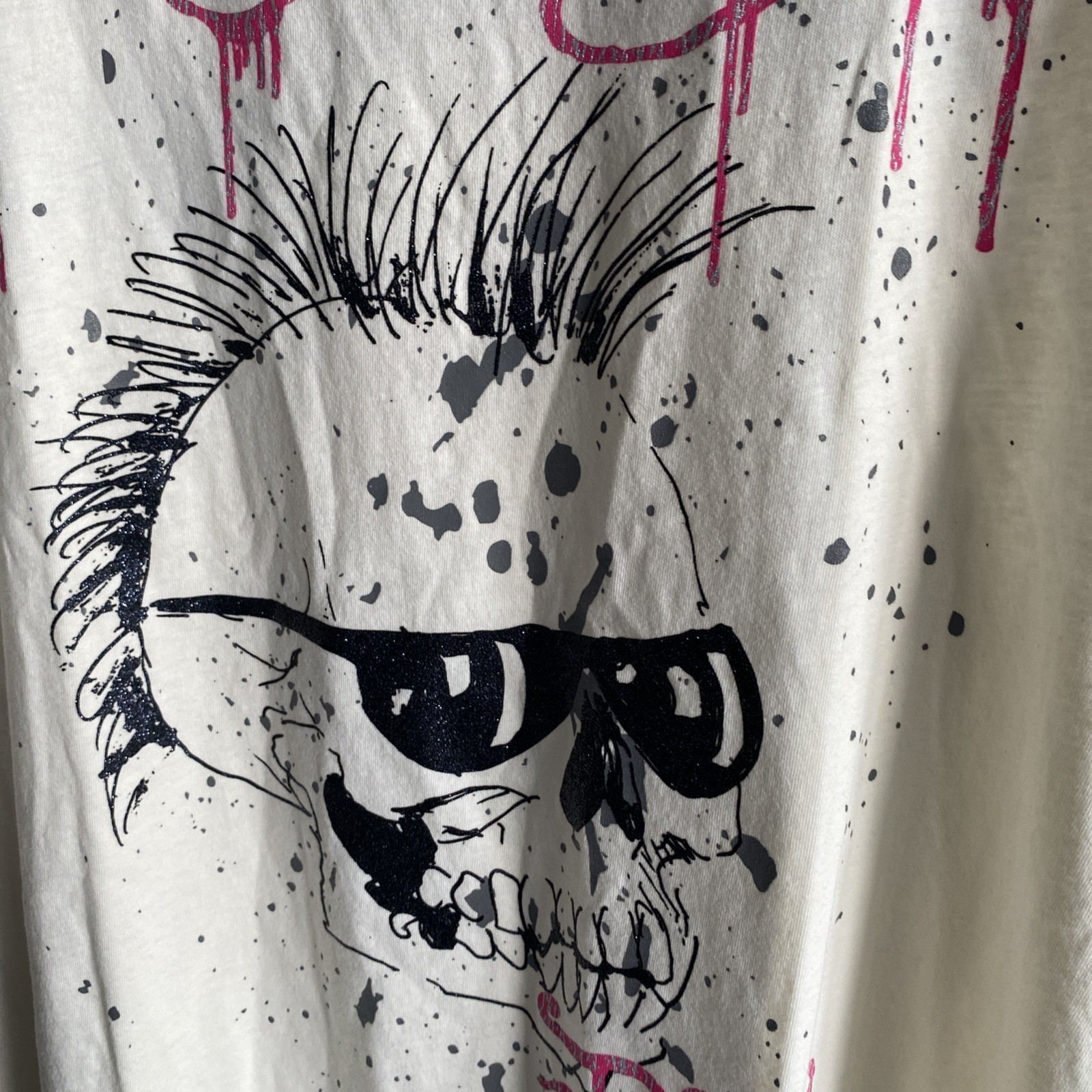 Vtg Y2K Style Ed Hardy Destroy Punks Not Dead Tattoo Tee Tank Skull Sz XXL gallery