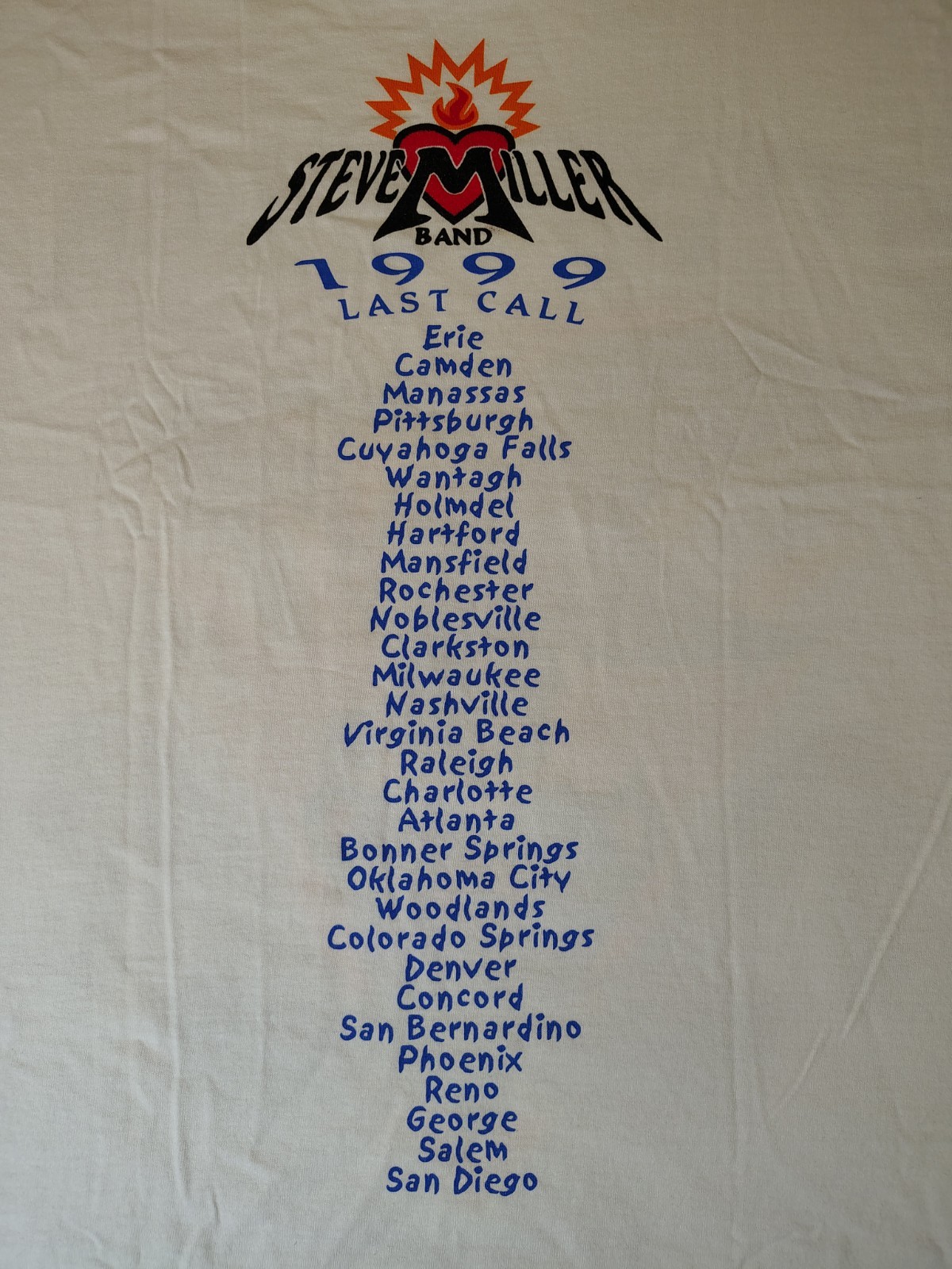 Vintage 90s Steve Miller Last Call Double Sided Concert Tour Shirt Adult Size XL gallery