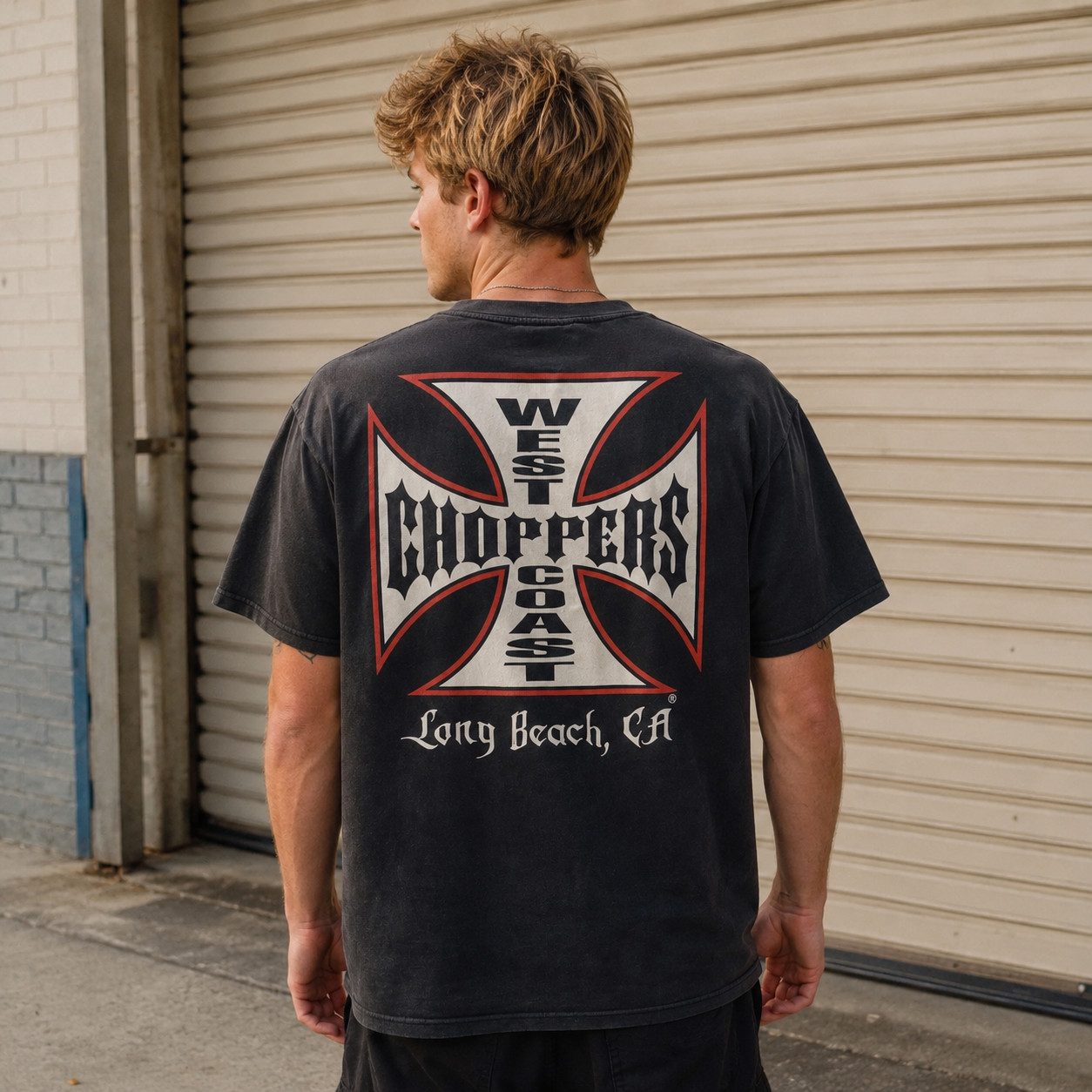 Men'S Trendy T-Shirt Featuring a Unique West Coast Choppers Letter Print shirt gallery