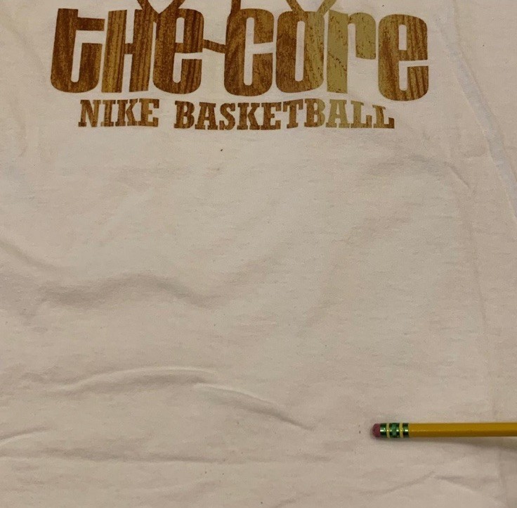Nike Basketball, True to the Core, White Adult XL Graphic Swoosh Logo Tee Shirt gallery
