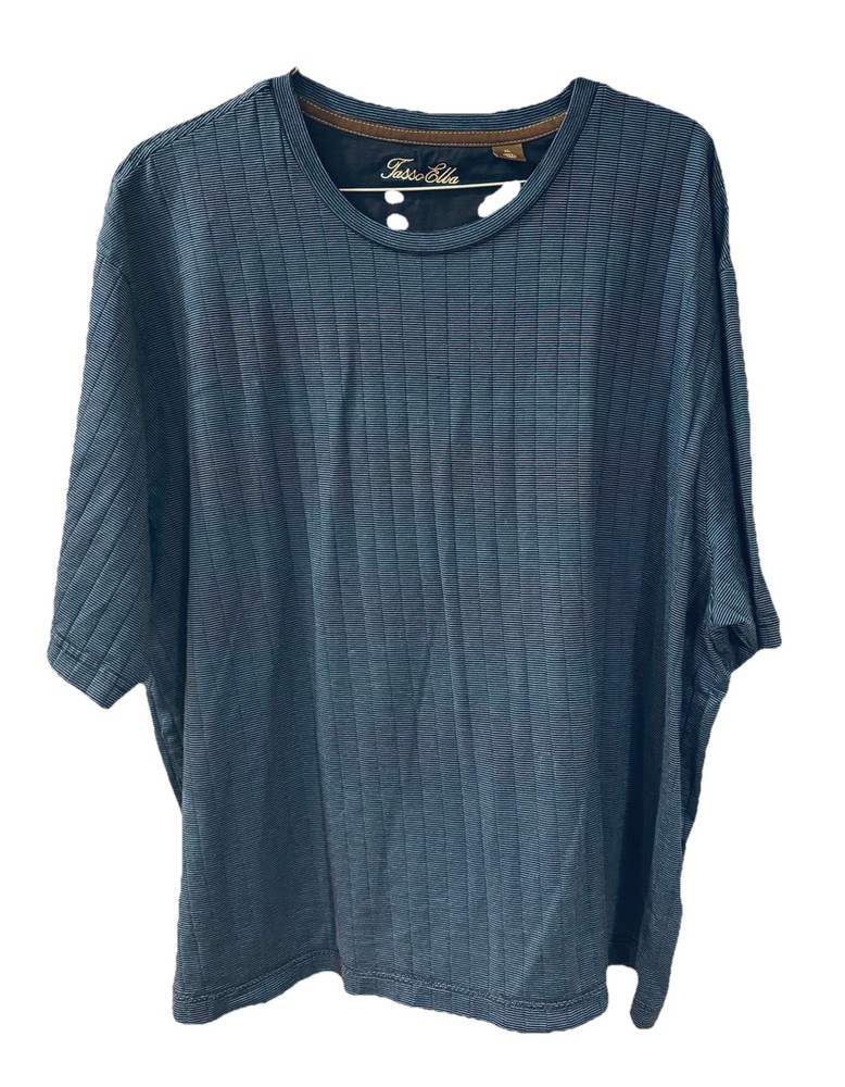 TASSO ELBA Men’s Dark Slate Blue Short Sleeved T-Shirt Cotton XL