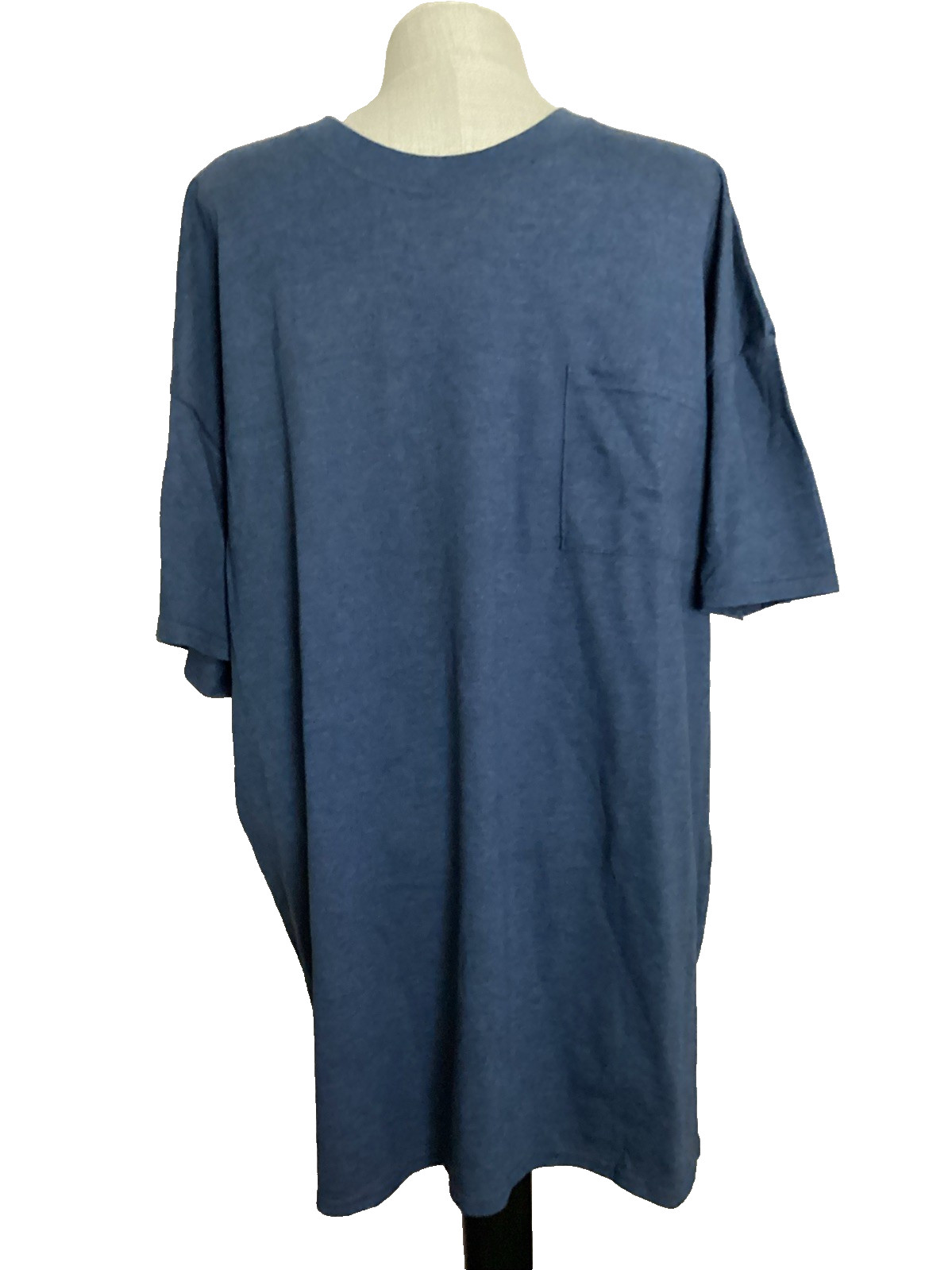 ATHLETIC WORKS Breathable Navy Short Sleeve Crew Neck Pocket T-Shirt Sz 2XL*