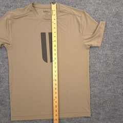 NOBULL U Tee T Shirt Mens M Brown Performance Lightweight Short Sleeve Gym Run