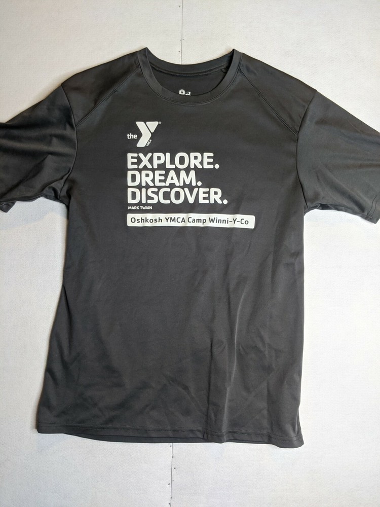 YMCA Camp Counselor Oshkosh Winni-Y-Co Explorer Dream Discover Mens M Medium