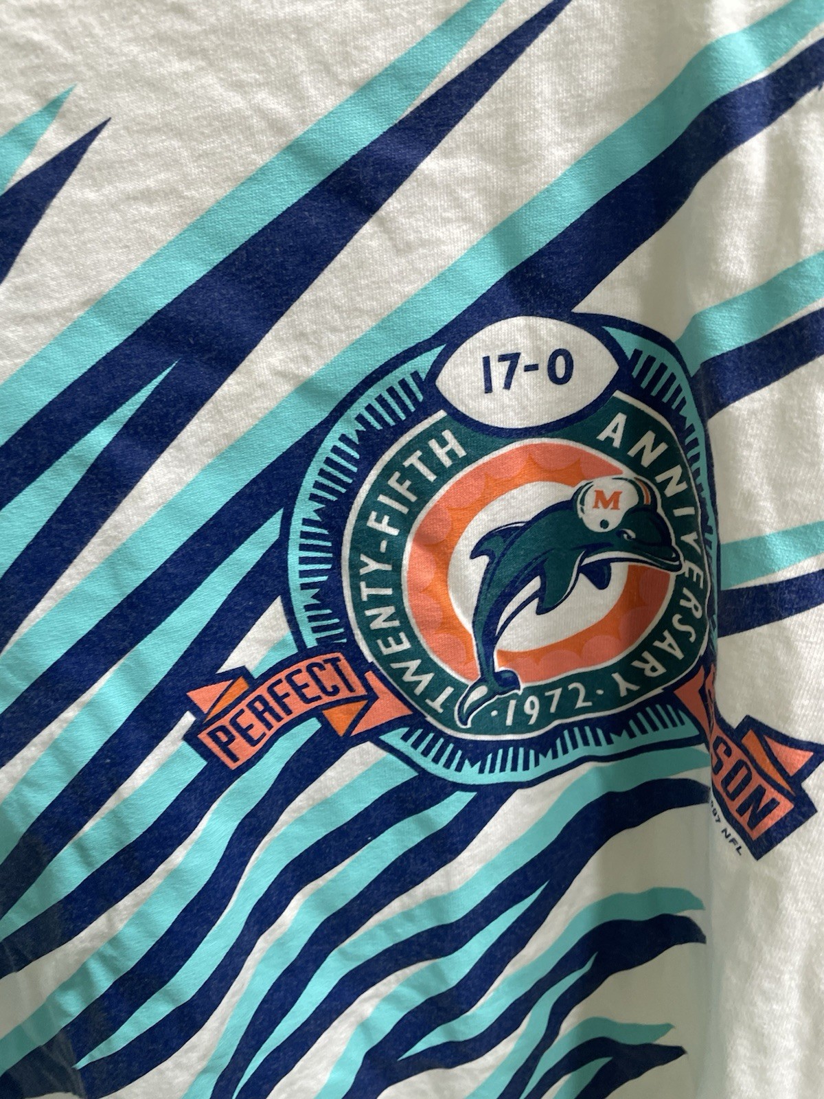 Miami Dolphins Starter NFL football Tee Shirt Shark Tooth Size Large gallery