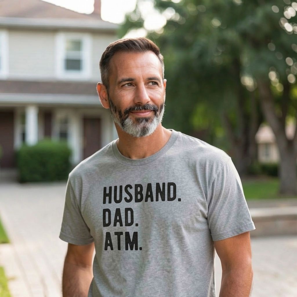 Mens Husband. Dad. ATM. T Shirt Funny Father's Day Tee gallery