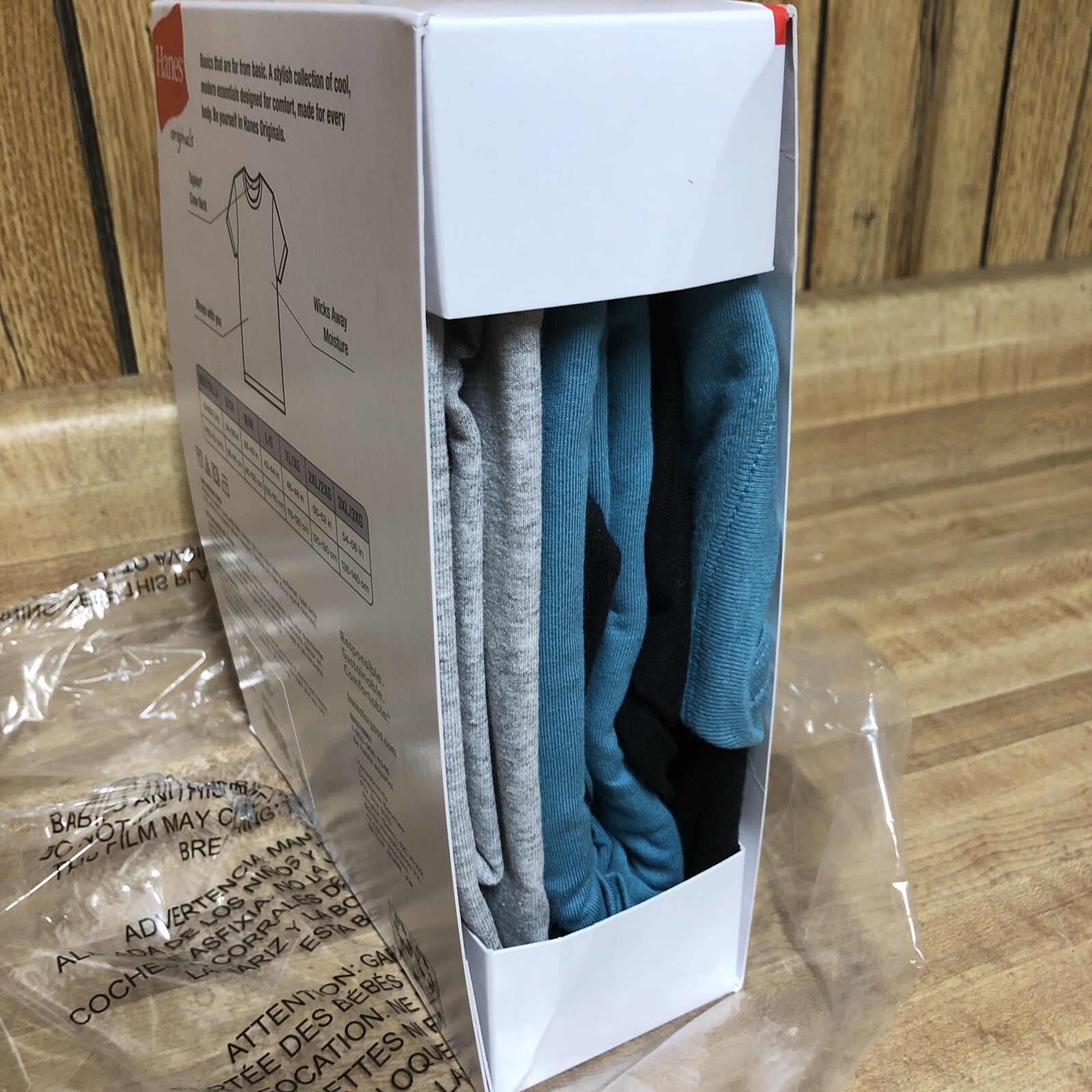 3 Pack Hanes Men's Stretch T-Shirts Cool And Breathable Size Large New gallery