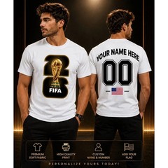 FIFA World Cup 2026 T-Shirt, Personalized Soccer Fan Shirt 26, Custom All Size