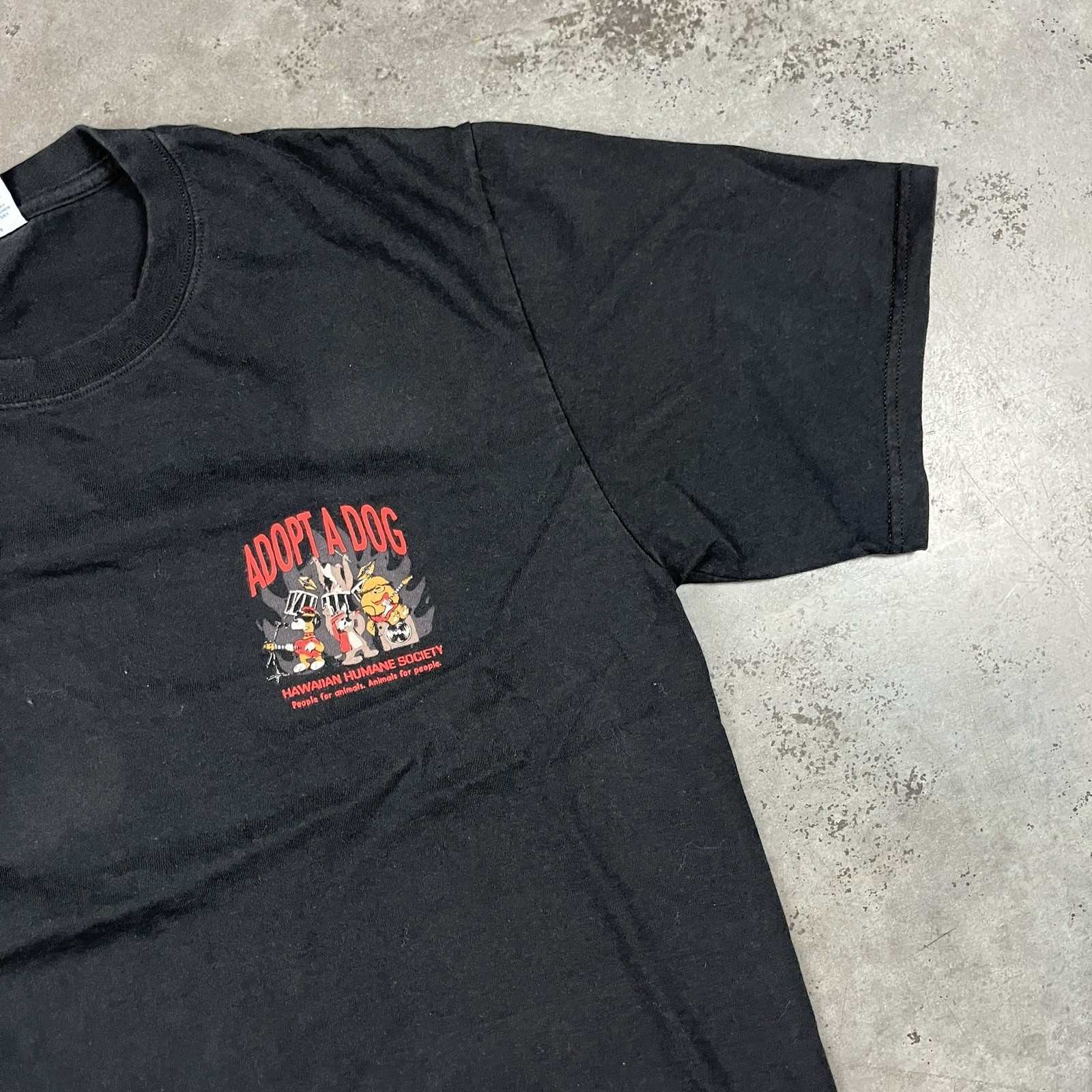 Crazy Shirt Mens Medium Black Adpot A Dog Preowned gallery