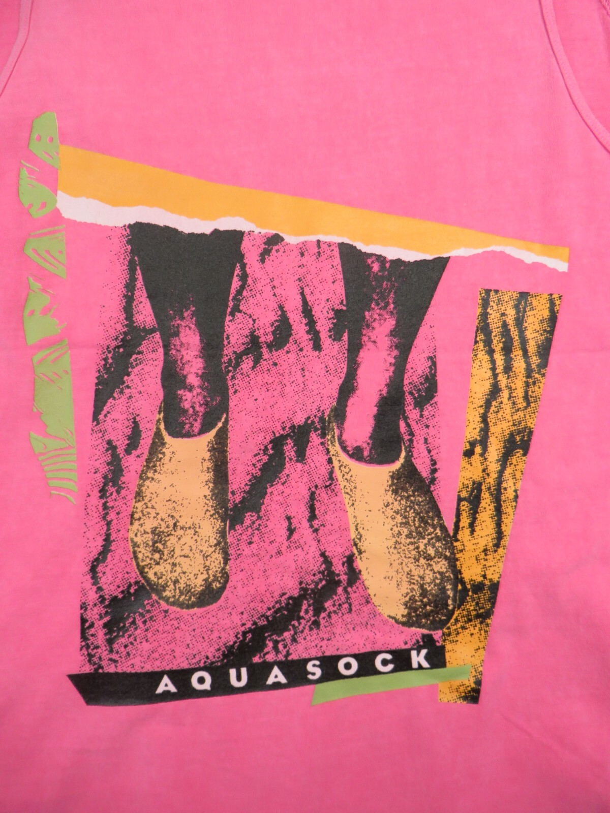 Vintage Nike Aqua Sock Tank Top Mens XL Neon Pink Single Stitch 90s USA gallery