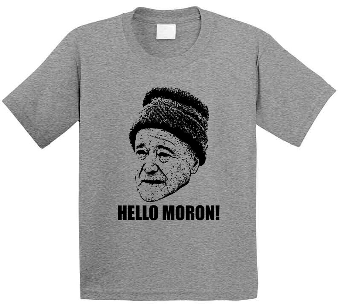 Grumpy Old Men Quote Hello Moron Fan T Shirt gallery