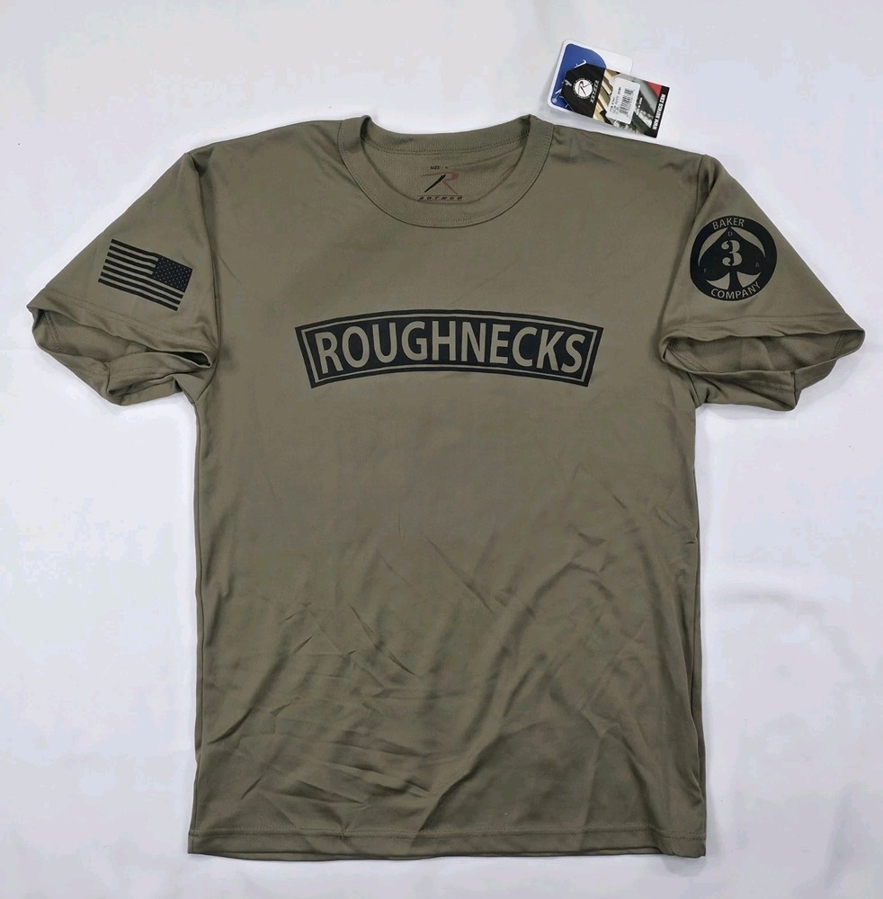 Rothco Roughnecks Afghanistan 2018 B Co 3rd Bn T-Shirt US Military Large Brown