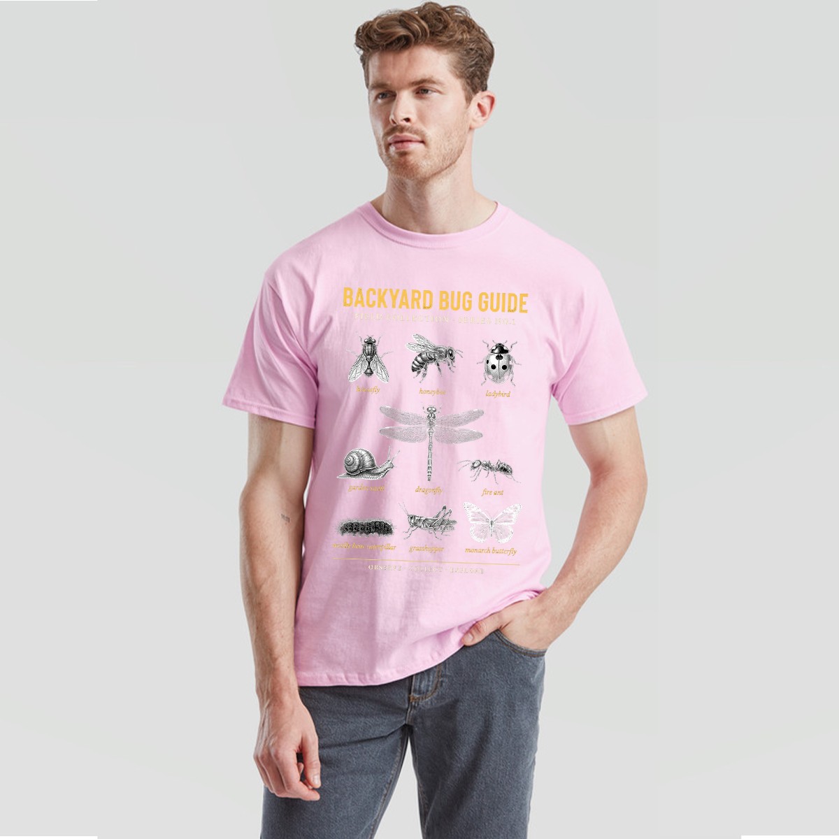 Mens Insects Hand Sketch T Shirt Nature Art Design Graphic Tee gallery