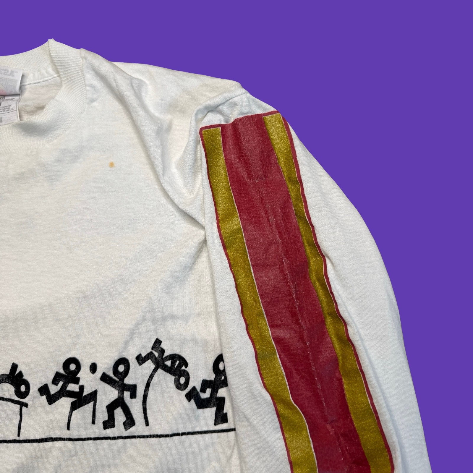 Vintage Track & Field Graphic Large Long Sleeve Tee Distressed School Runner gallery