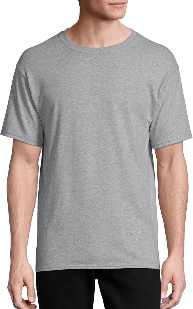 Hanes Men Crew neck T-Shirt 4-Pack ComfortSoft 100% Cotton Heavyweight Tee Plain gallery