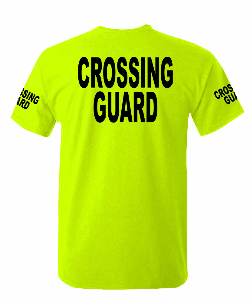 Crossing Guard safety worker high visibility Tee Work T shirt gallery