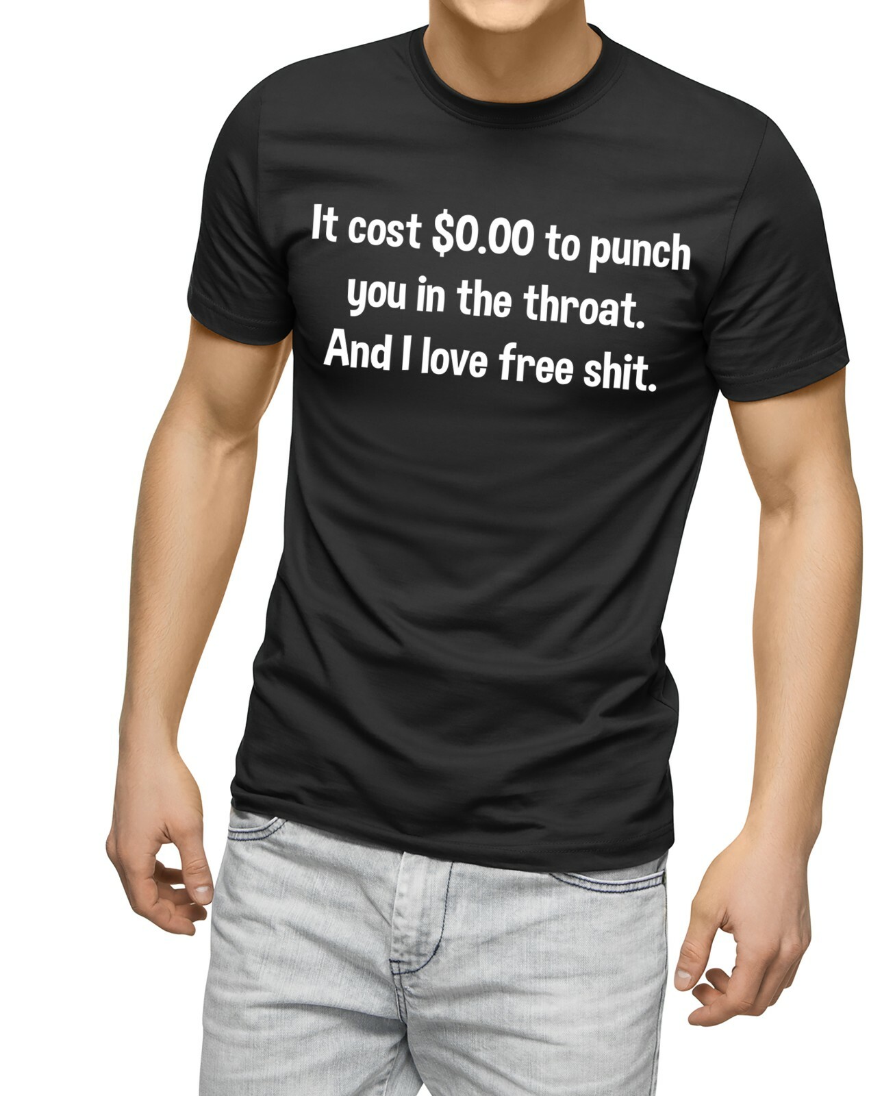 Humorous Rude Sarcastic Graphic Novelty Offensive Funny T Shirt Throat Punch Tee gallery