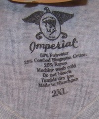 NEW IMPERIAL Crew Neck Cotton Poly Tee Shirt NAPLES NATIONAL GOLF CLUB 2XL Gray