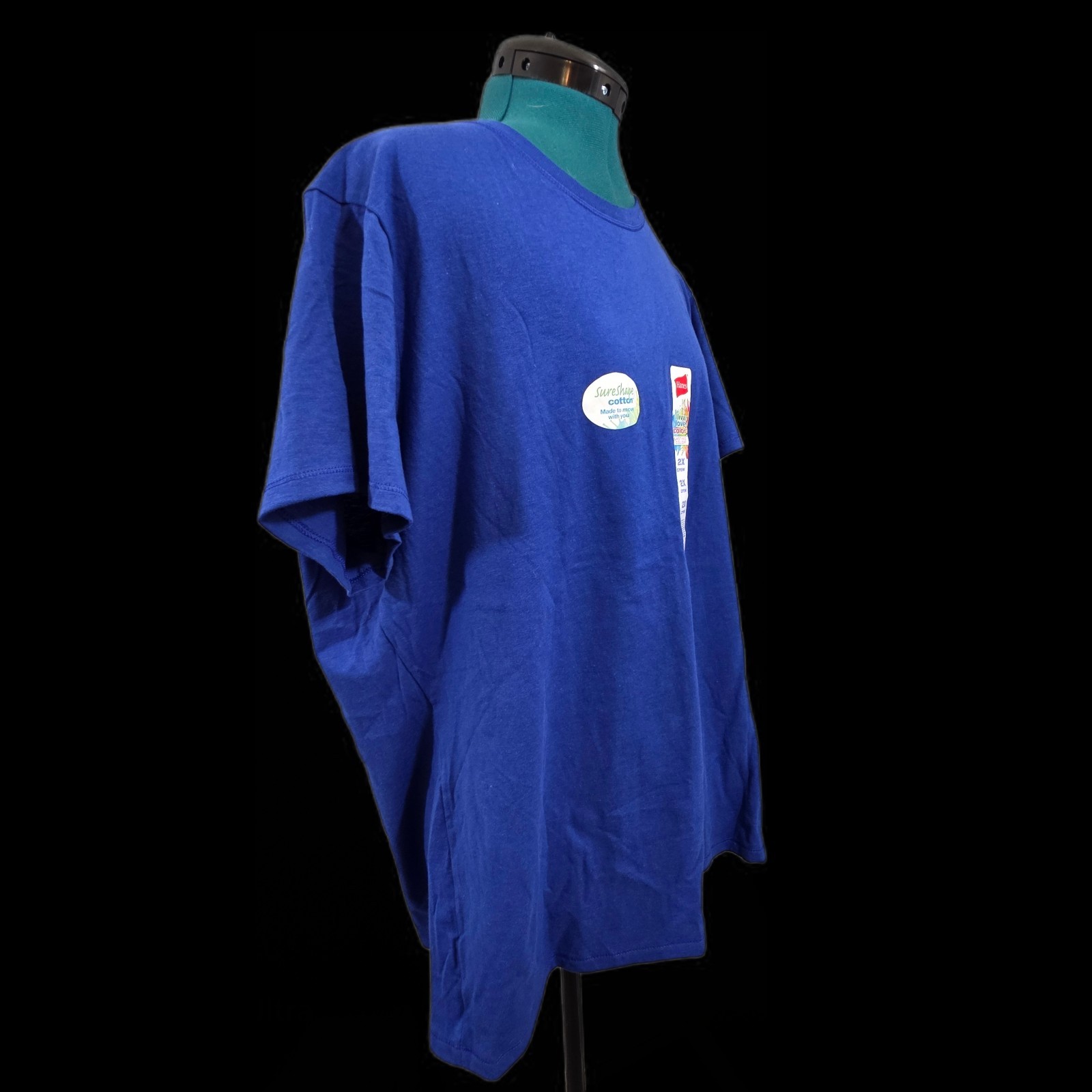 Hanes Men's Short Sleeve Blue T-Shirt Crewneck ComfortBlend Sz - 2XL gallery