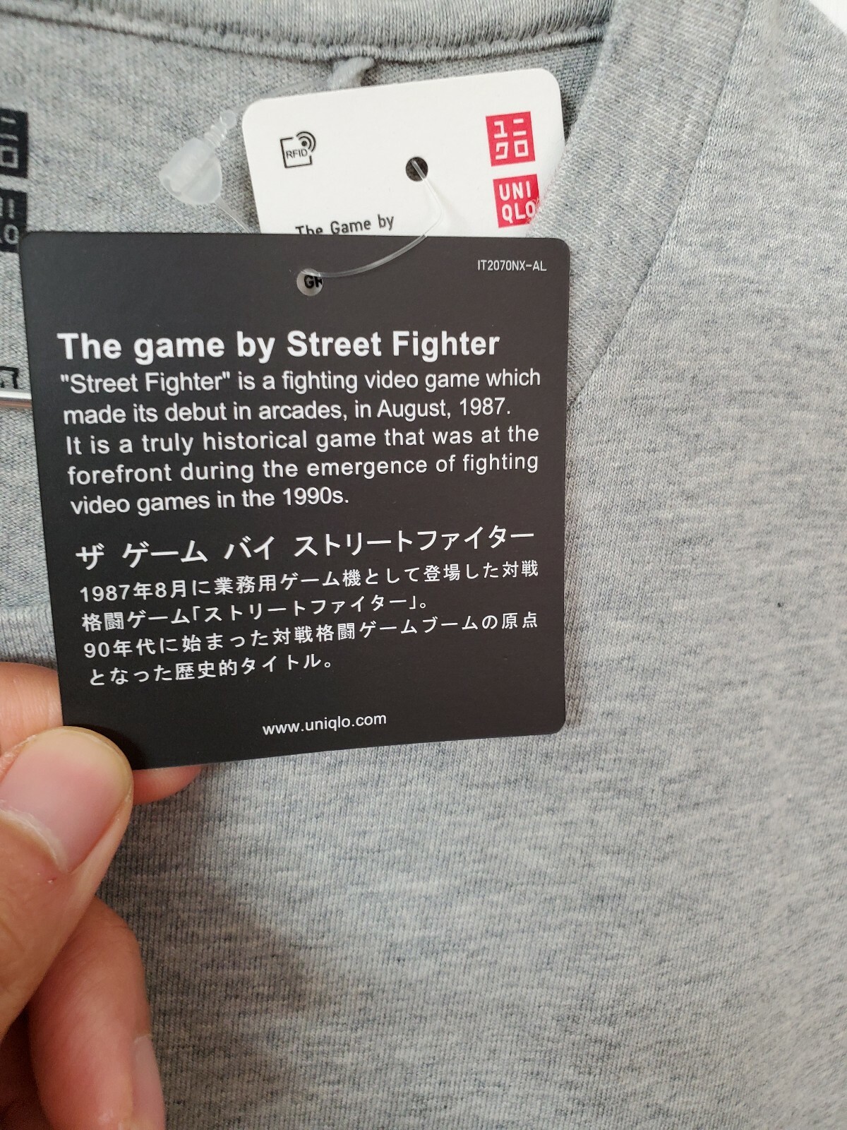 (US SELLER) Uniqlo x CAPCOM Street Fighter 2019 Tee Gray 419357 gallery