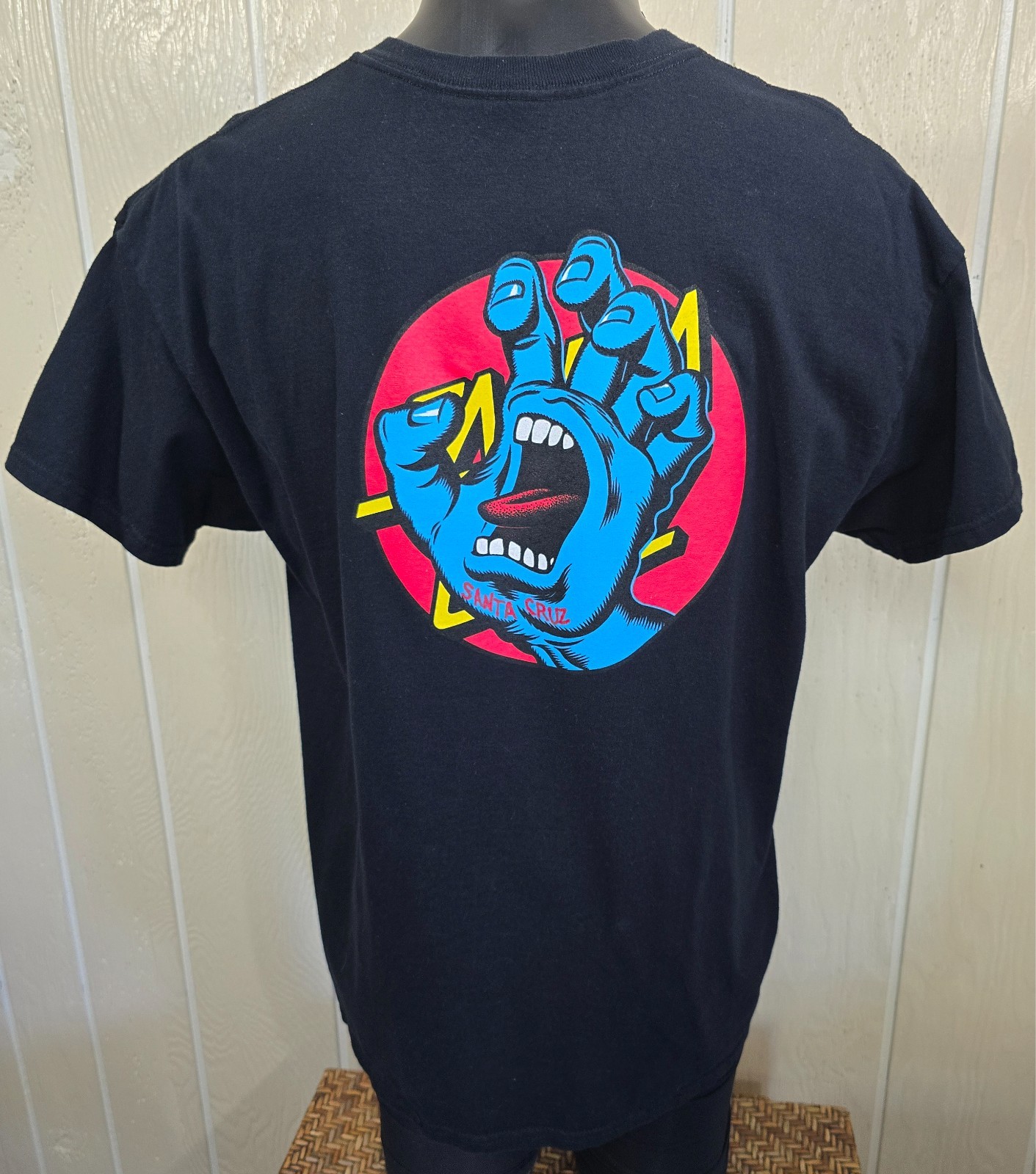 Santa Cruz Skateboards Screaming Hand Dot Graphic T-shirt XL Black Short Sleeve gallery