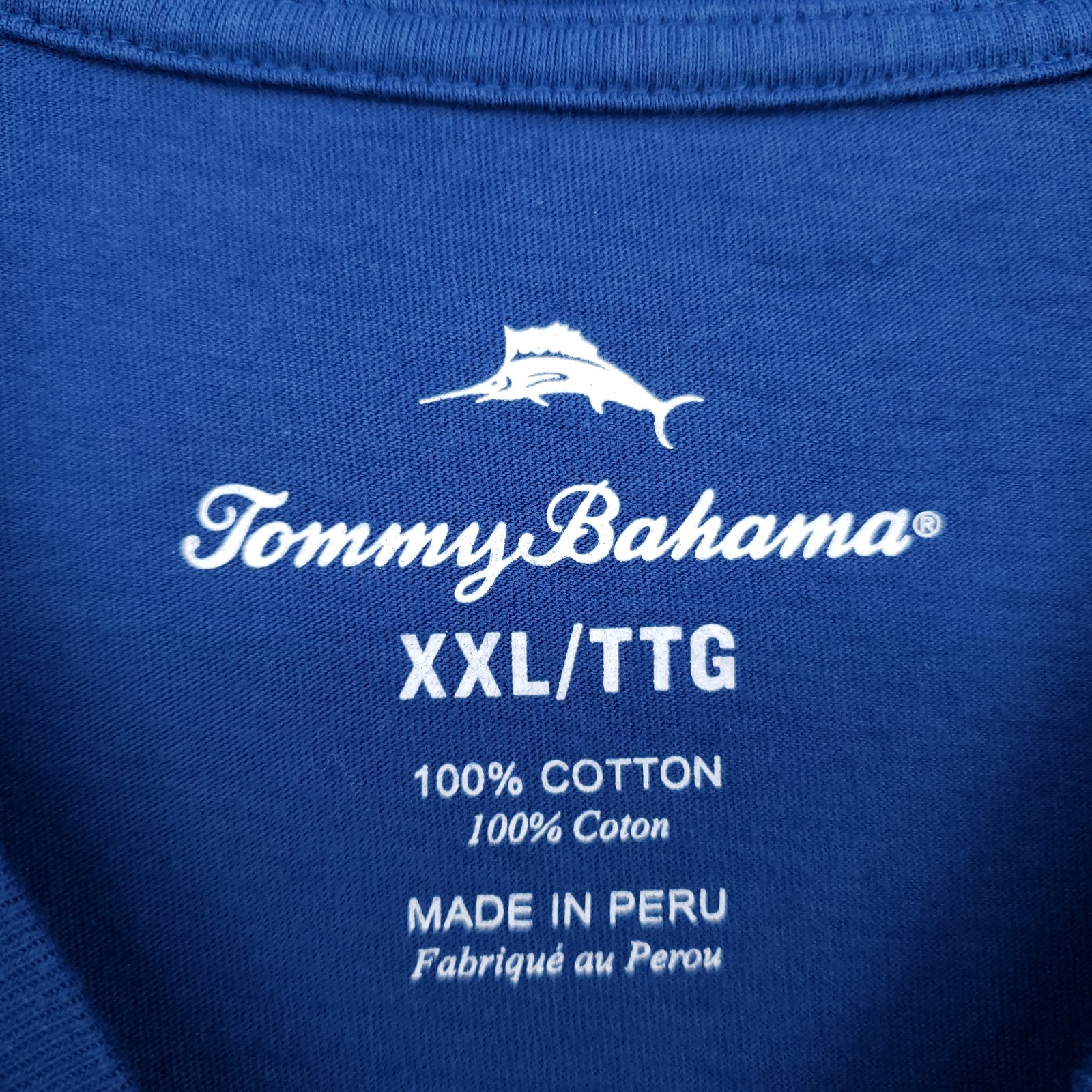 Tommy Bahama T Shirt Men 2XL XXL Blue Short Sleeve Pickleball Marlin Pullover gallery