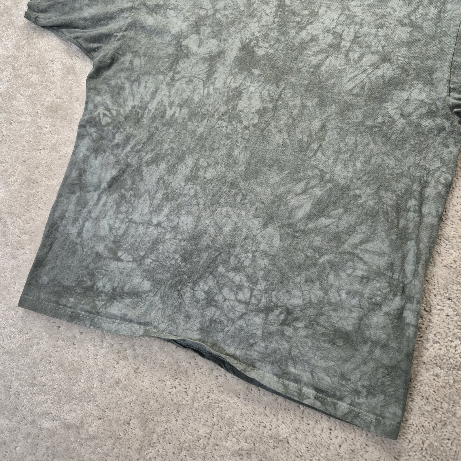 Vintage Liquid Blue Tie Dye Blank T Shirt XL Cotton 70s Hippie Music Festival gallery