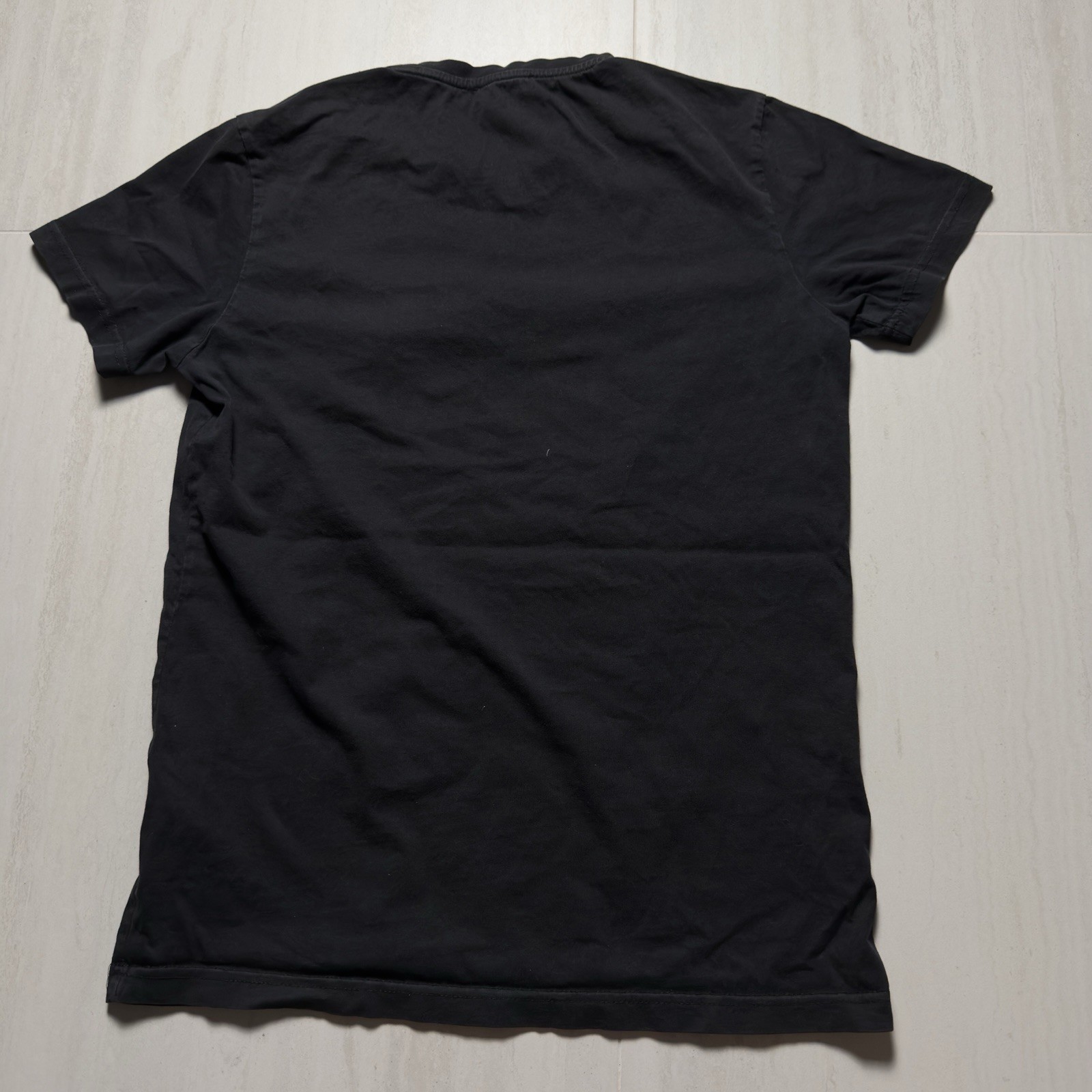 Moncler Maglia T-Shirt Double Big Logo Cut Size Tag Measures 19x26 Faded Large gallery