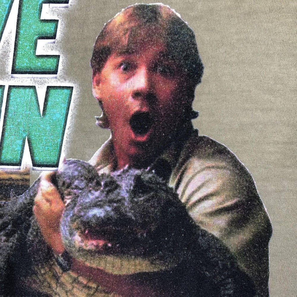 Steve Irwin Crocodile Hunter Shirt Mens 3XL Green Comfort Colors 90s Crikey