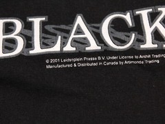 AC/DC T Shirt size Large Back in Black Album Tee Vintage 2001 Y2K Print