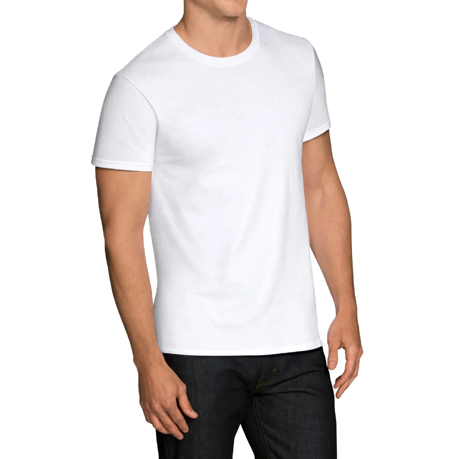 Men’s Fruit Of The Loom T-Shirts Crew Neck White 5-6Pack Slightly Imperfect