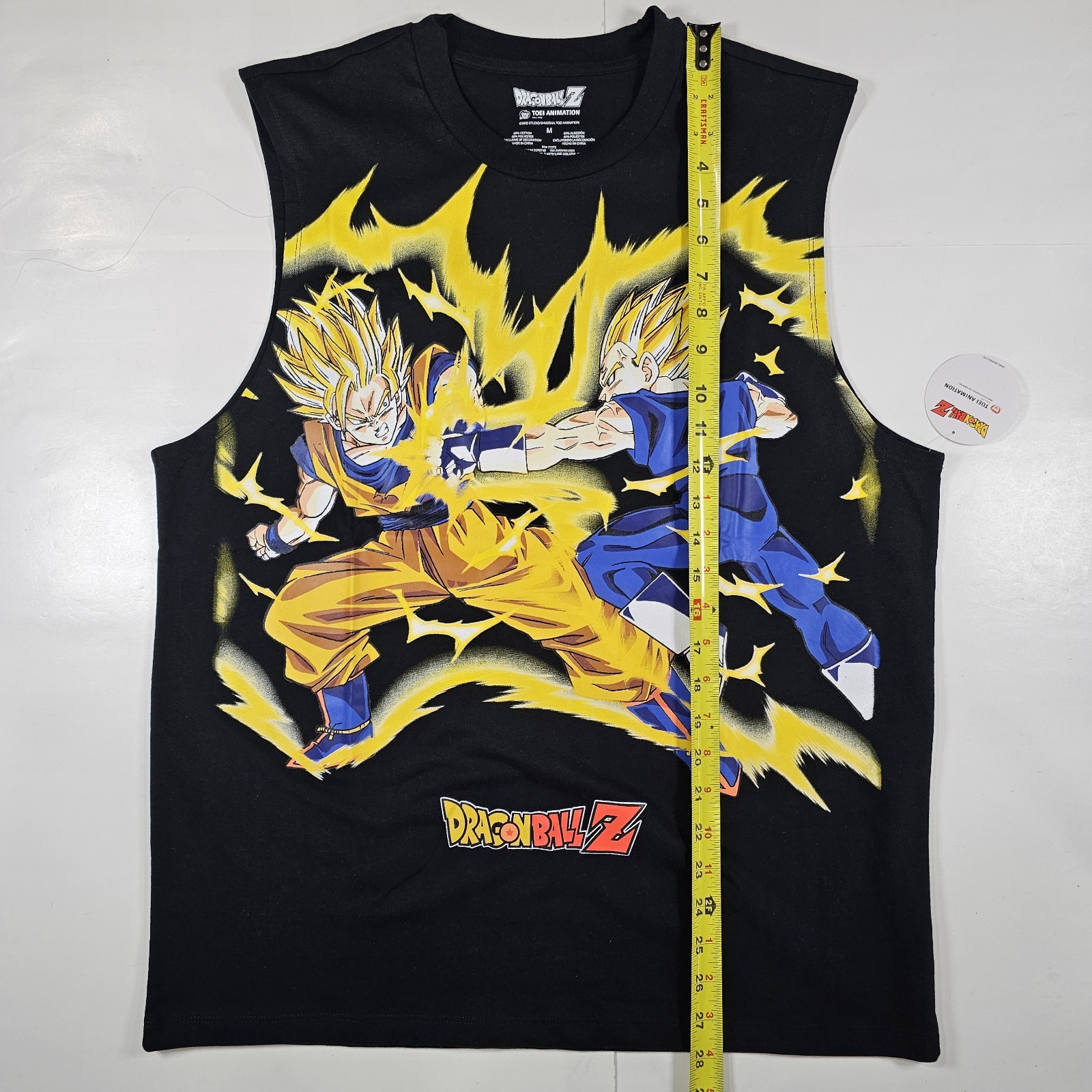 Dragon Ball Z Toei Animation Goku Vs Vegeta Muscle Tank Top Men's M Black NEW gallery