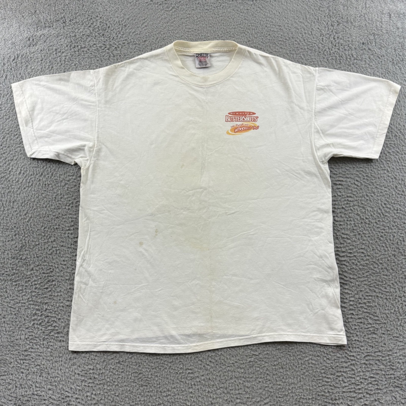 Vintage Dekuyper Buttershots Shirt Mens 2XL White Short Sleeve 90s Humor Novelty gallery
