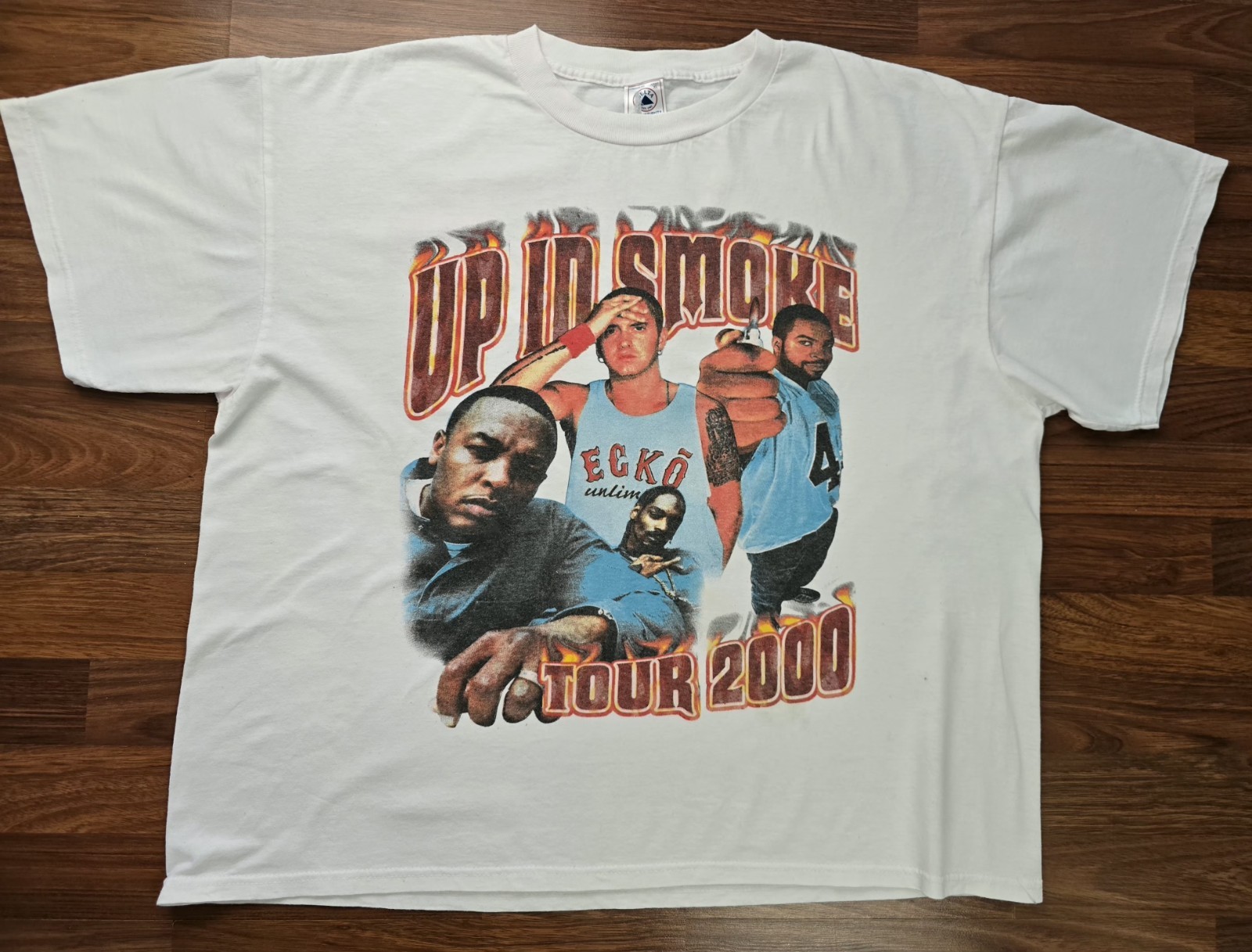 Vtg Authentic Up In Smoke Tour 2000 T-Shirt XL *Has Damage Read Description*
