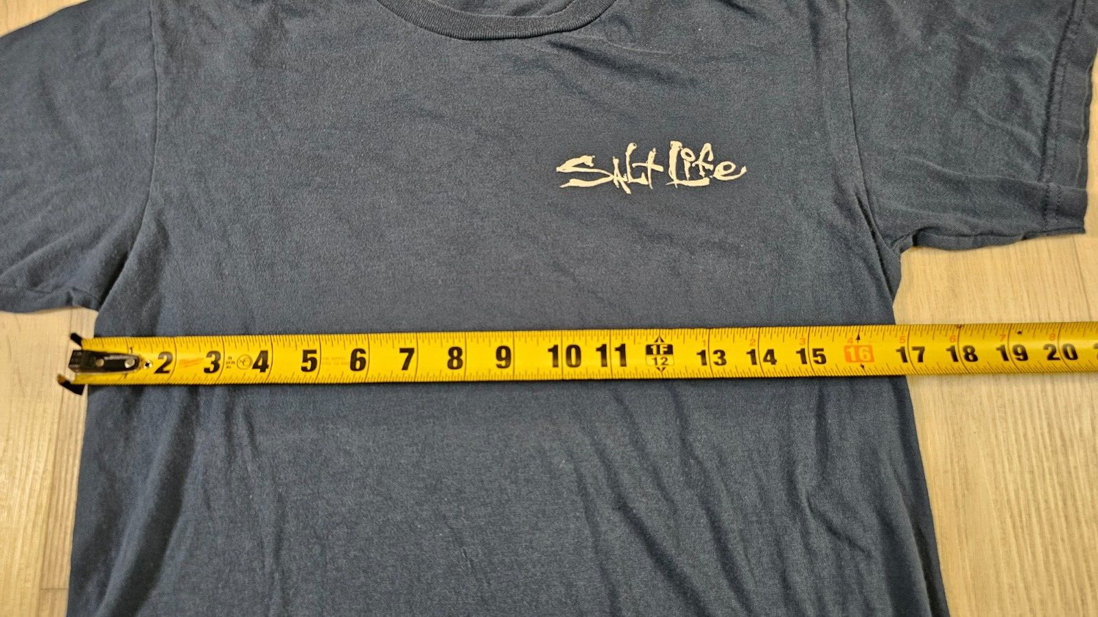 Salt Life Live Salty T Shirt Small Logo Cotton Blue gallery