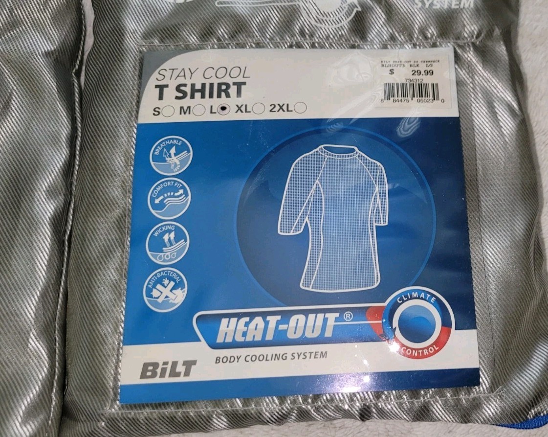 BILT Heat-Out Body Cooling System Shirt - BNWT- Lot Of 2 Mens XL In BLACK gallery