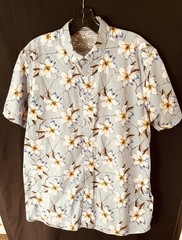 Ted Baker London Blue, Yellow, Black, White Magnolia Print Shirt – Size Tag 5 XL