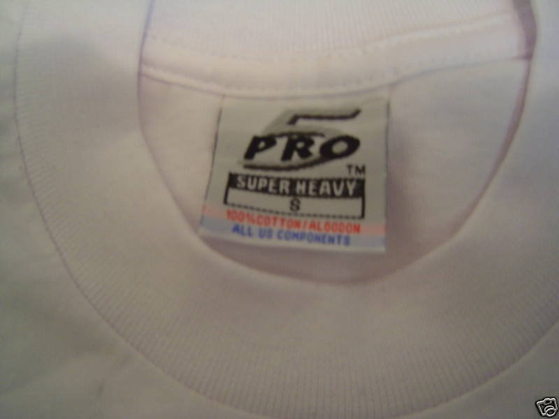 6 NEW PRO 5 PRO5 LONG SLEEVE T-SHIRT SUPER HEAVY WHITE PLAIN BLANK S-7XL 6PC
