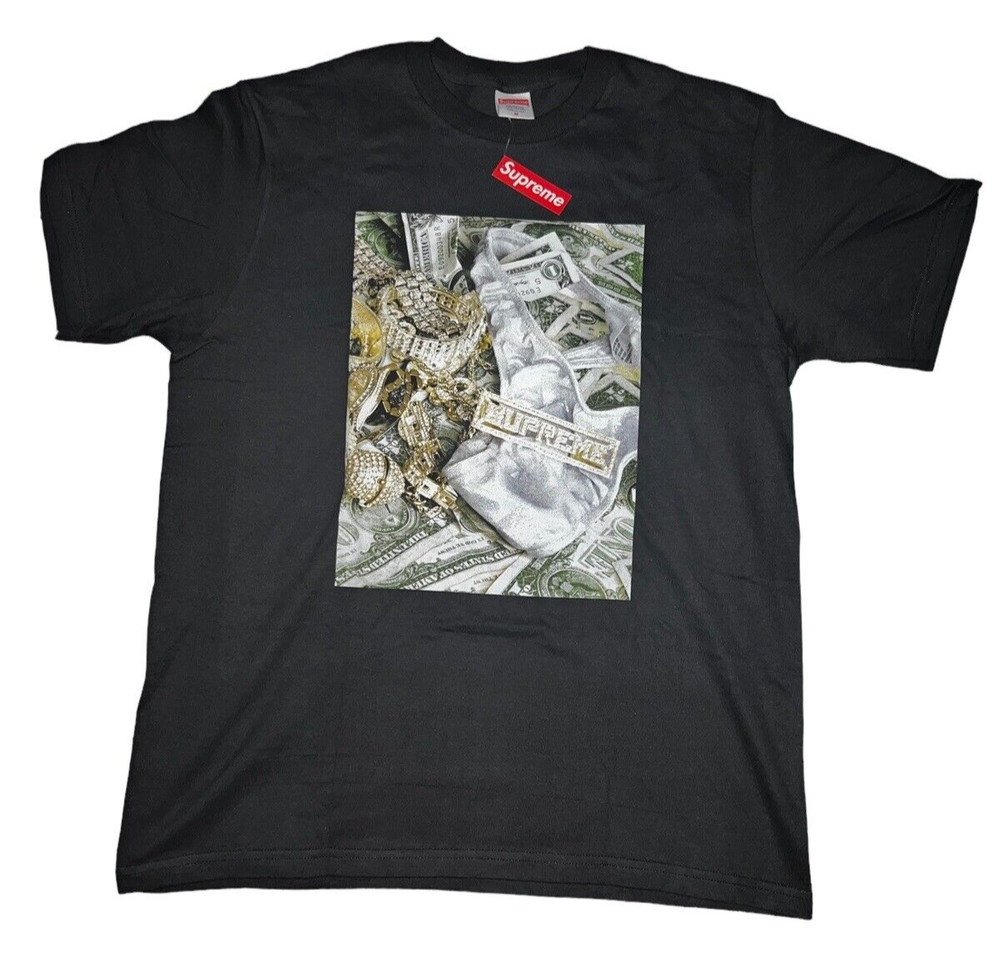 NWT 2020 SUPREME SS20 Bling Tee Black Shirt MEN sz M